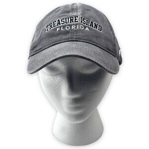 Treasure Island Florida Logo Gray Surf-Style Strapback Cap Hat